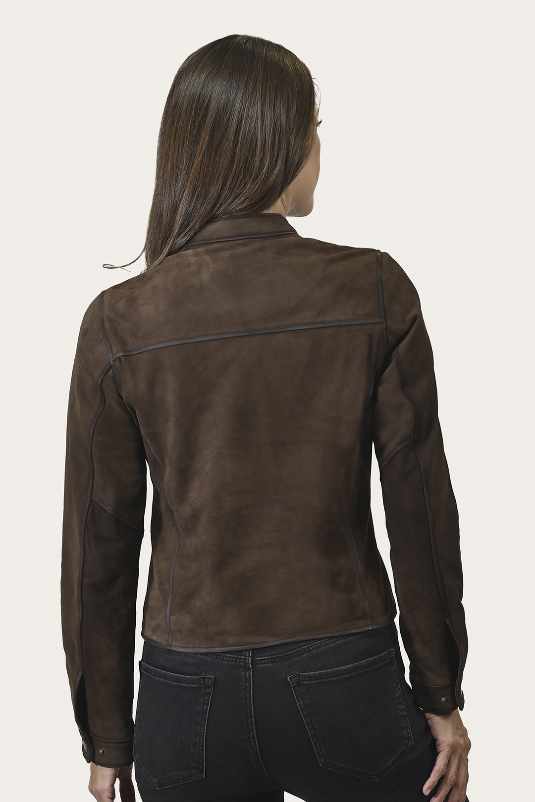 Women’s Dark Brown Cassidy Aged Lamb Leather Biker Jacket Frye us