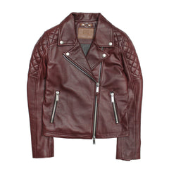 Women’s Oxblood Oklahoma Nappa Leather Biker Jacket Frye Online