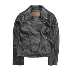 Women’s Black Oklahoma Biker Leather Jacket Frye Sale