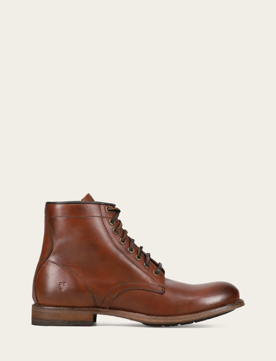 Men's Cognac Tyler Flex Lace Up Boots Frye On sale