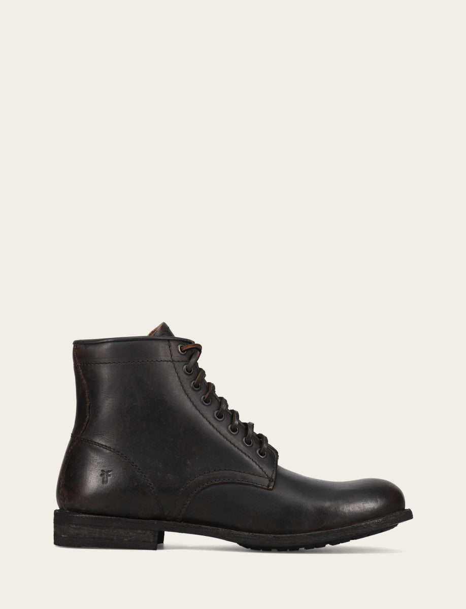 Men's Antiqued Black Tyler Flex Lace Up Boots Frye Outlet