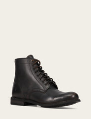 Men's Antiqued Black Tyler Flex Lace Up Boots Frye Outlet