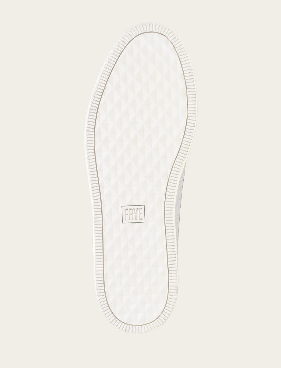 Men's White Astor Cap Toe Low Lace Sneakers Frye USA