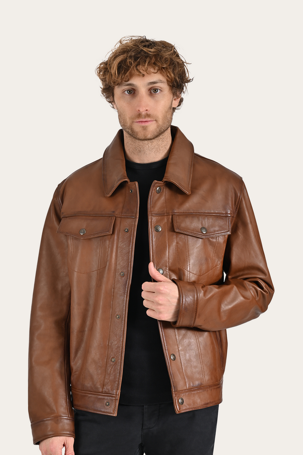 Brown Baxter Trucker Jacket Frye