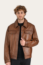 Brown Baxter Trucker Jacket Frye