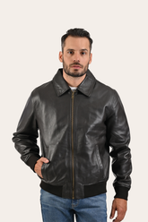 Men’s Dark Brown Dusty Trucker Leather Jacket Frye Outlet