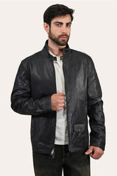 Men’s Black Lawton Modern Nappa Biker Jacket Frye For Sale