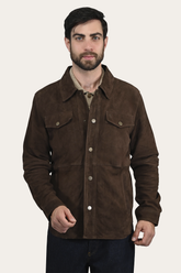 Men’s Dark Brown Authentic Suede Shacket Frye us