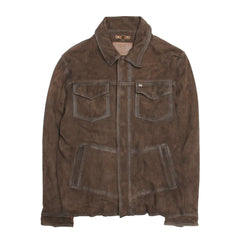 Men’s Dark Brown Brody Suede Shacket Frye