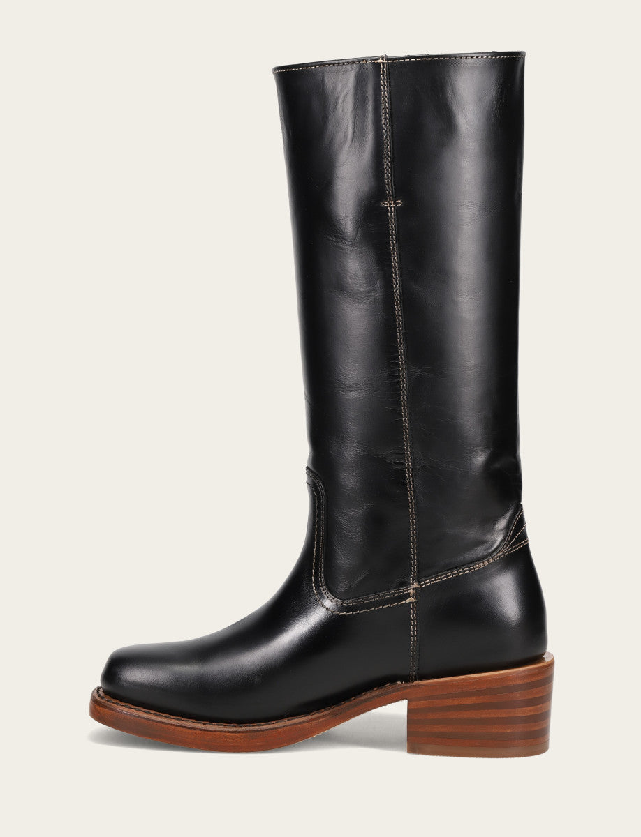 Women's Campus 14L Jet Black Boots Frye Discount