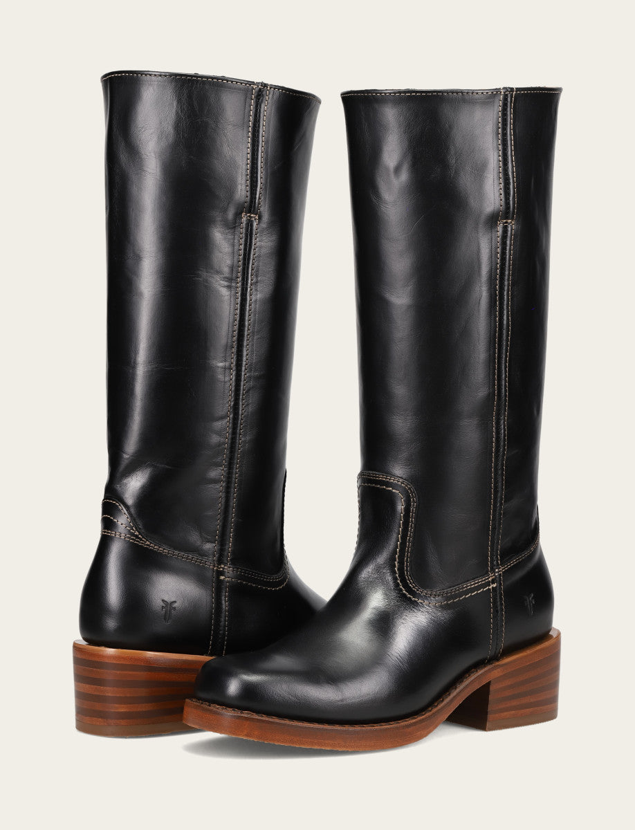 Women's Campus 14L Jet Black Boots Frye Discount