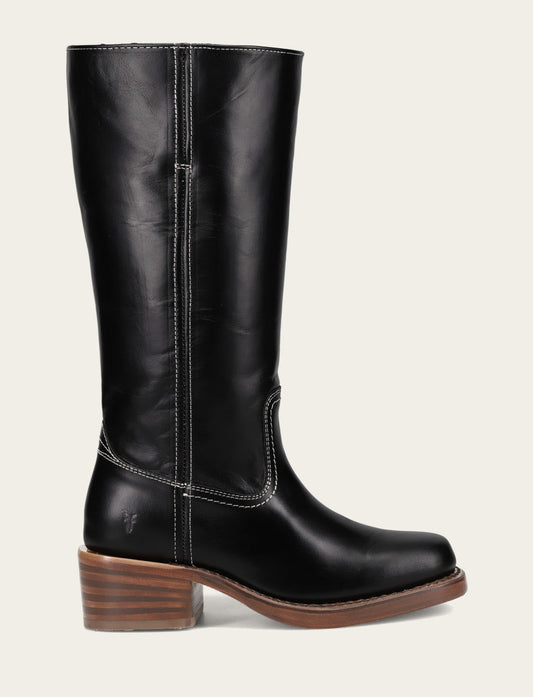 Women's Campus 14L Jet Black Wide Calf Boots Frye
