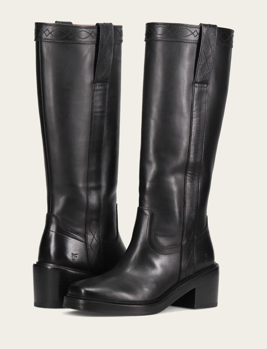 Women's Black Kate Pull On Wide Calf Tall Boots Frye Online