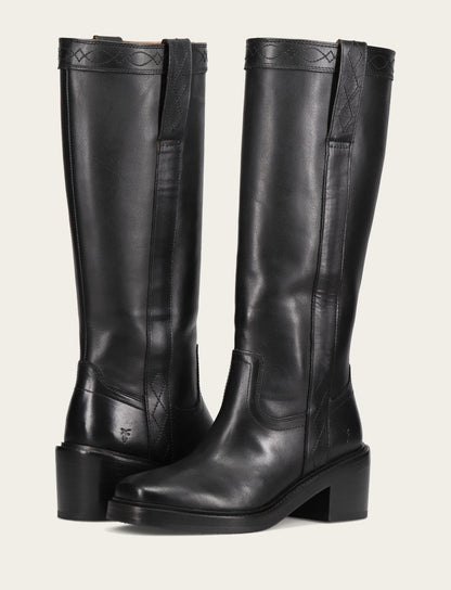 Women's Black Kate Pull On Wide Calf Tall Boots Frye Online