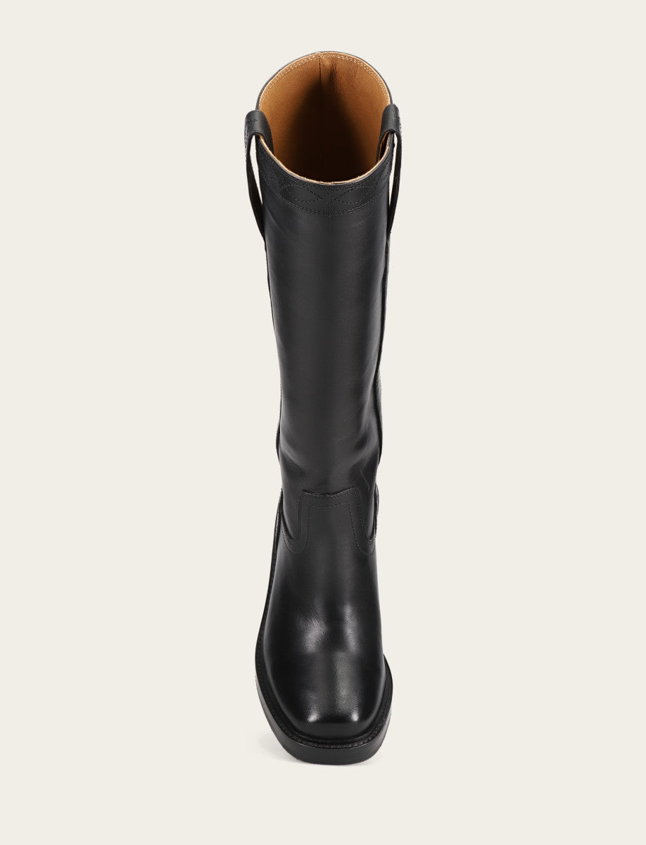 Women's Black Kate Pull On Wide Calf Tall Boots Frye Online