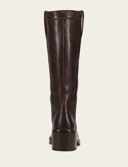 Women's Dark Brown Kate Pull On Wide Calf Tall Boots Frye Outlet