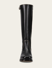 Women's Black Campus Low Heel Tall Riding Boot Frye