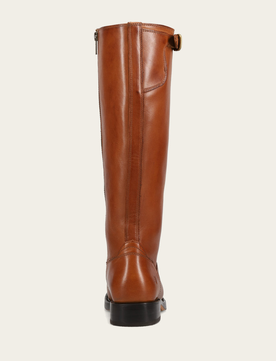 Women's Cognac Campus Low Heel Tall Riding Wide Calf Boot Frye Online