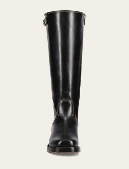 Women's Black Campus Low Heel Tall Riding Wide Calf Boot Frye Discount