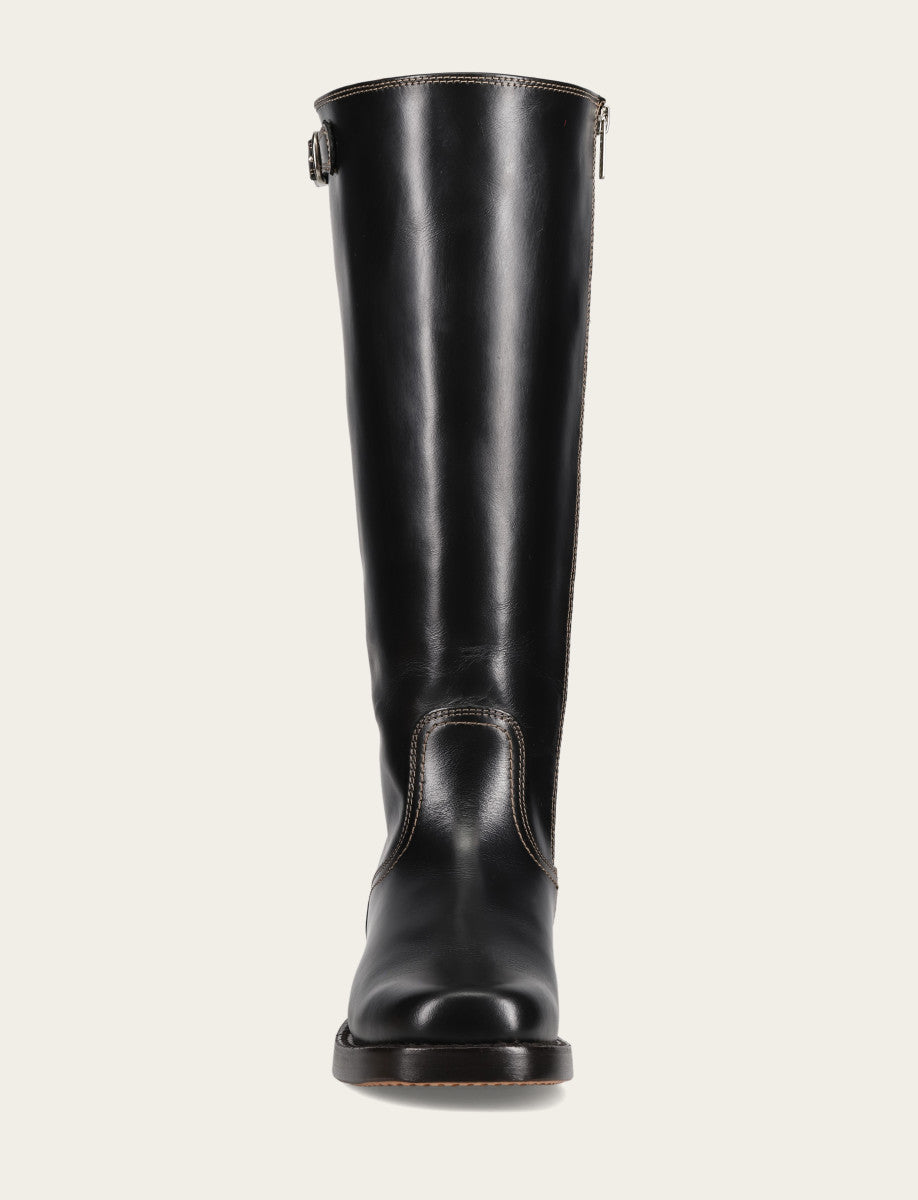 Women's Black Campus Low Heel Tall Riding Wide Calf Boot Frye Discount