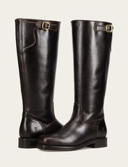 Women's Bourbon Campus Low Heel Tall Riding Wide Calf Boot Frye USA