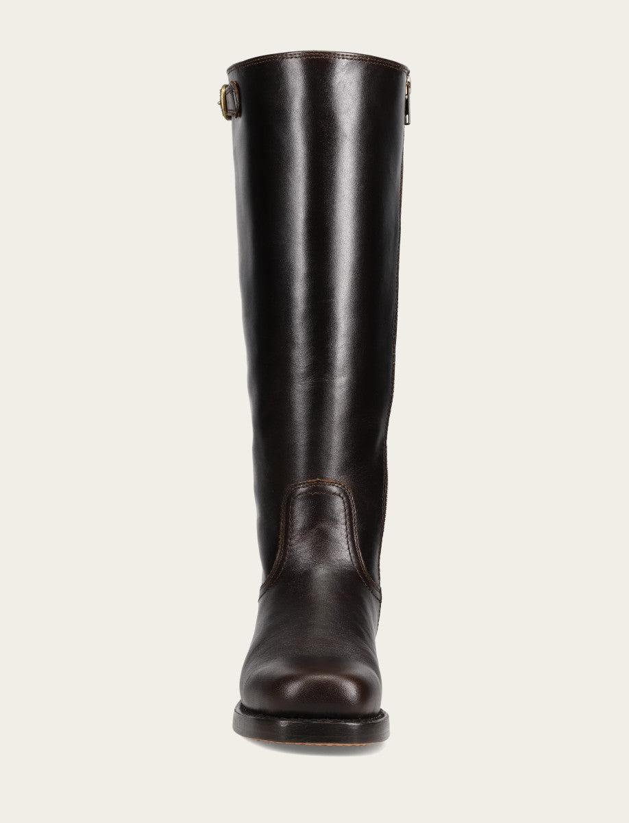 Women's Bourbon Campus Low Heel Tall Riding Wide Calf Boot Frye USA