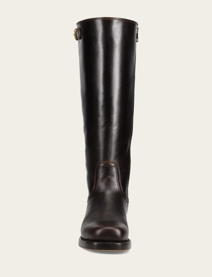 Women's Bourbon Campus Low Heel Tall Riding Wide Calf Boot Frye USA