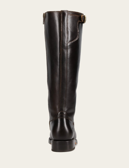 Women's Bourbon Campus Low Heel Tall Riding Wide Calf Boot Frye USA