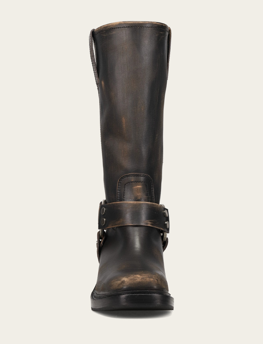 Women's Distressed Black Kate Harness Boot Frye