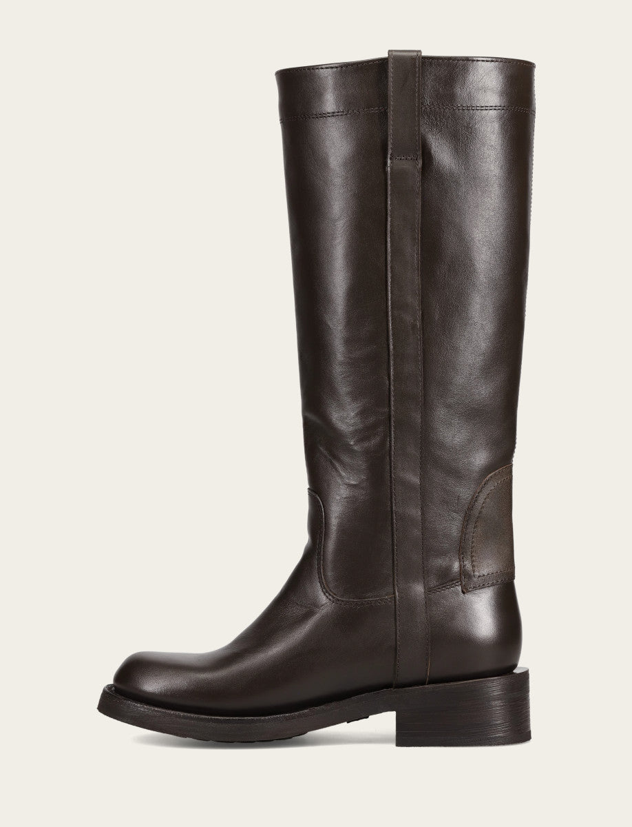 Women's Dark Brown Viv Riding Boot Frye Discount