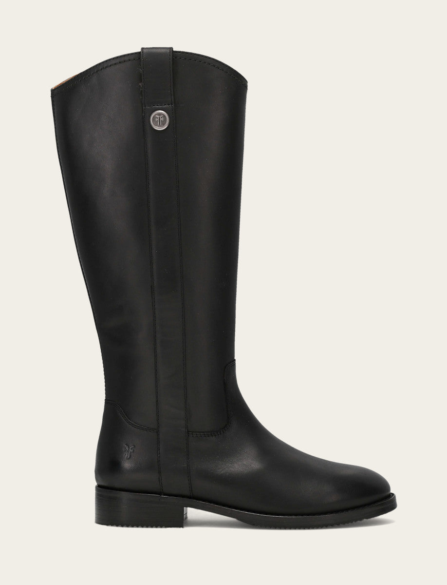 Women's Black Melissa Button Tall Inside Zip Wide Calf Boot Frye On sale