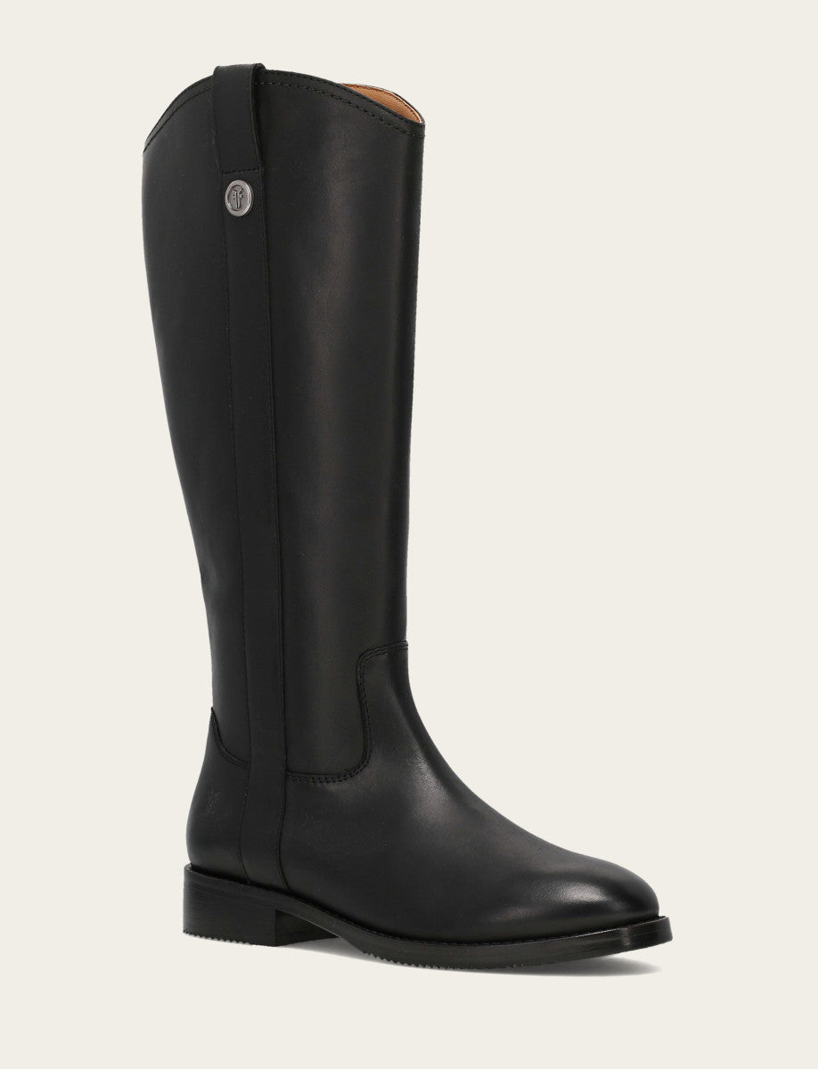 Women's Black Melissa Button Tall Inside Zip Wide Calf Boot Frye On sale