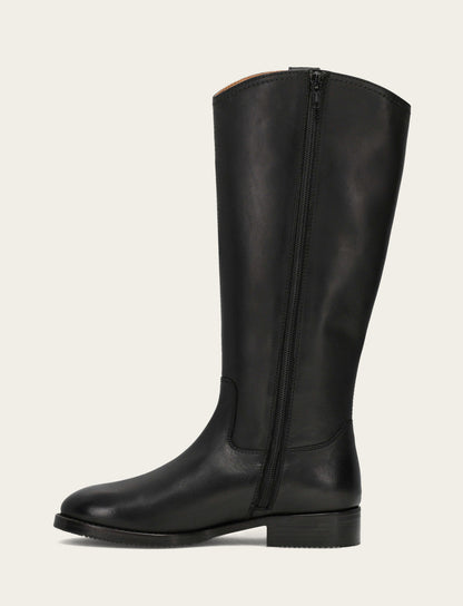 Women's Black Melissa Button Tall Inside Zip Wide Calf Boot Frye On sale