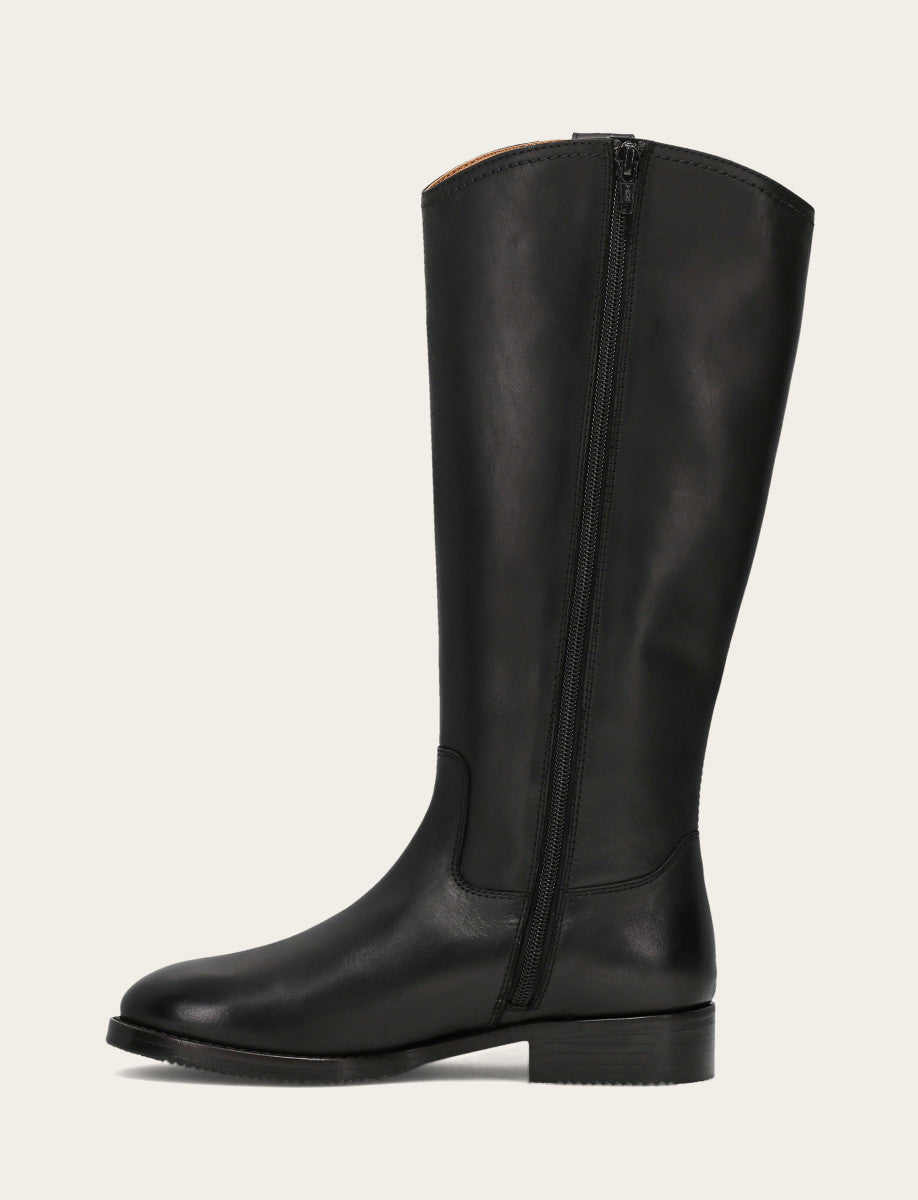 Women's Black Melissa Button Tall Inside Zip Wide Calf Boot Frye On sale