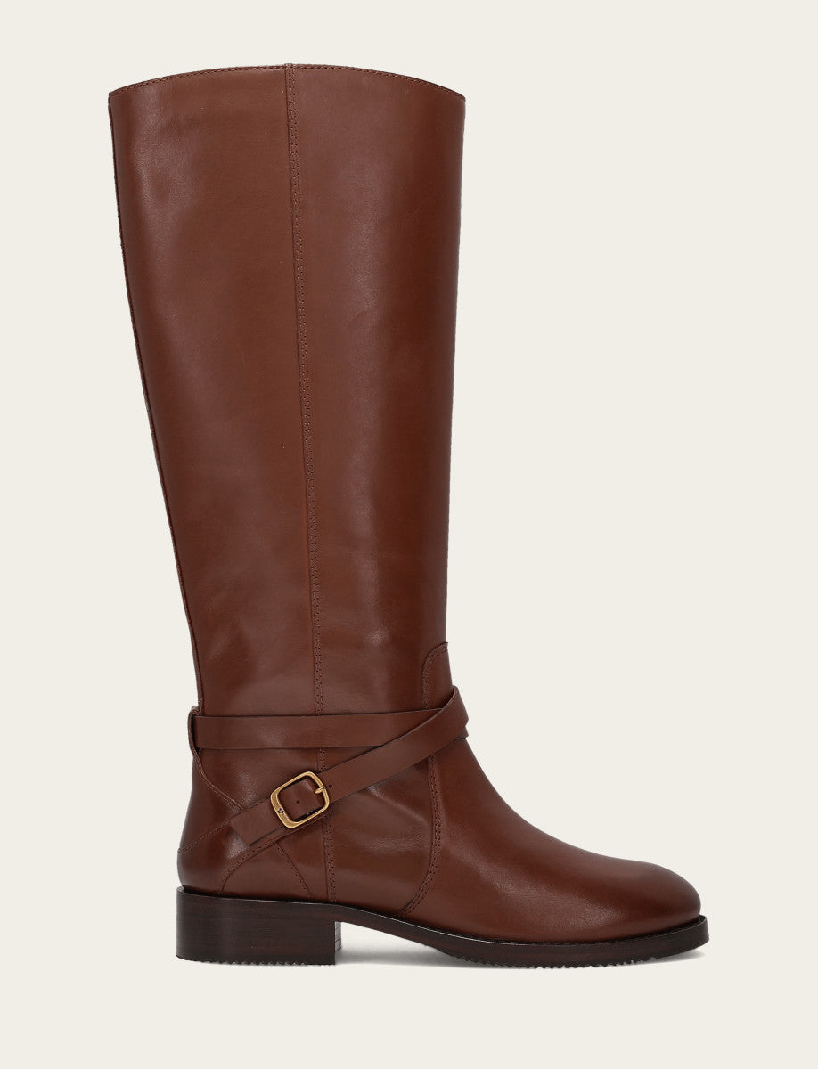 Women's Walnut Melissa Belted Riding Boot Frye Outlet