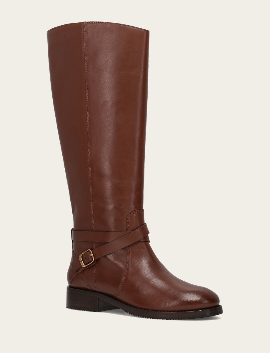 Women's Walnut Melissa Belted Riding Boot Frye Outlet