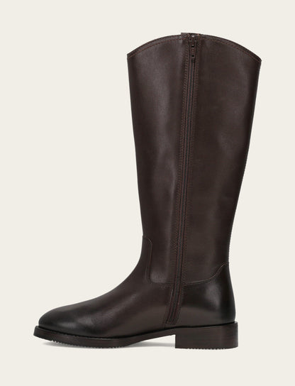Women's Dark Brown Melissa Button Tall Inside Zip Wide Calf Boot Frye Sale