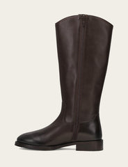 Women's Dark Brown Melissa Button Tall Inside Zip Wide Calf Boot Frye Sale