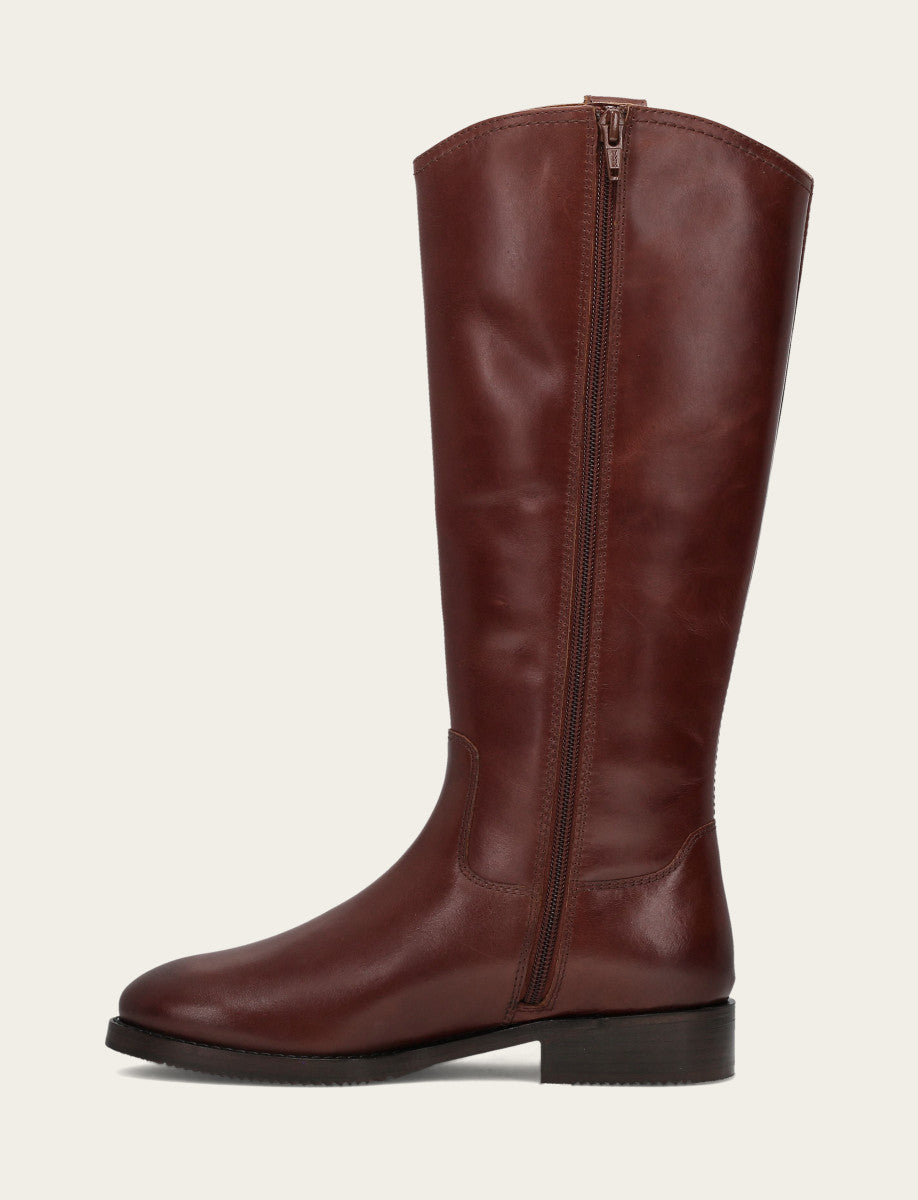 Women's Saddle Melissa Button Tall Inside Zip Wide Calf Boot Frye Near me