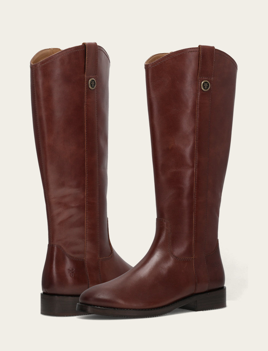 Women's Saddle Melissa Button Tall Inside Zip Wide Calf Boot Frye Near me