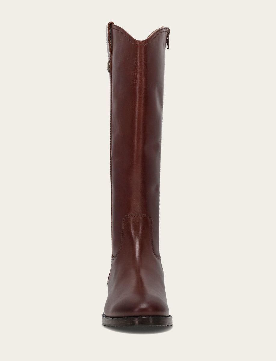 Women's Saddle Melissa Button Tall Inside Zip Boot Frye