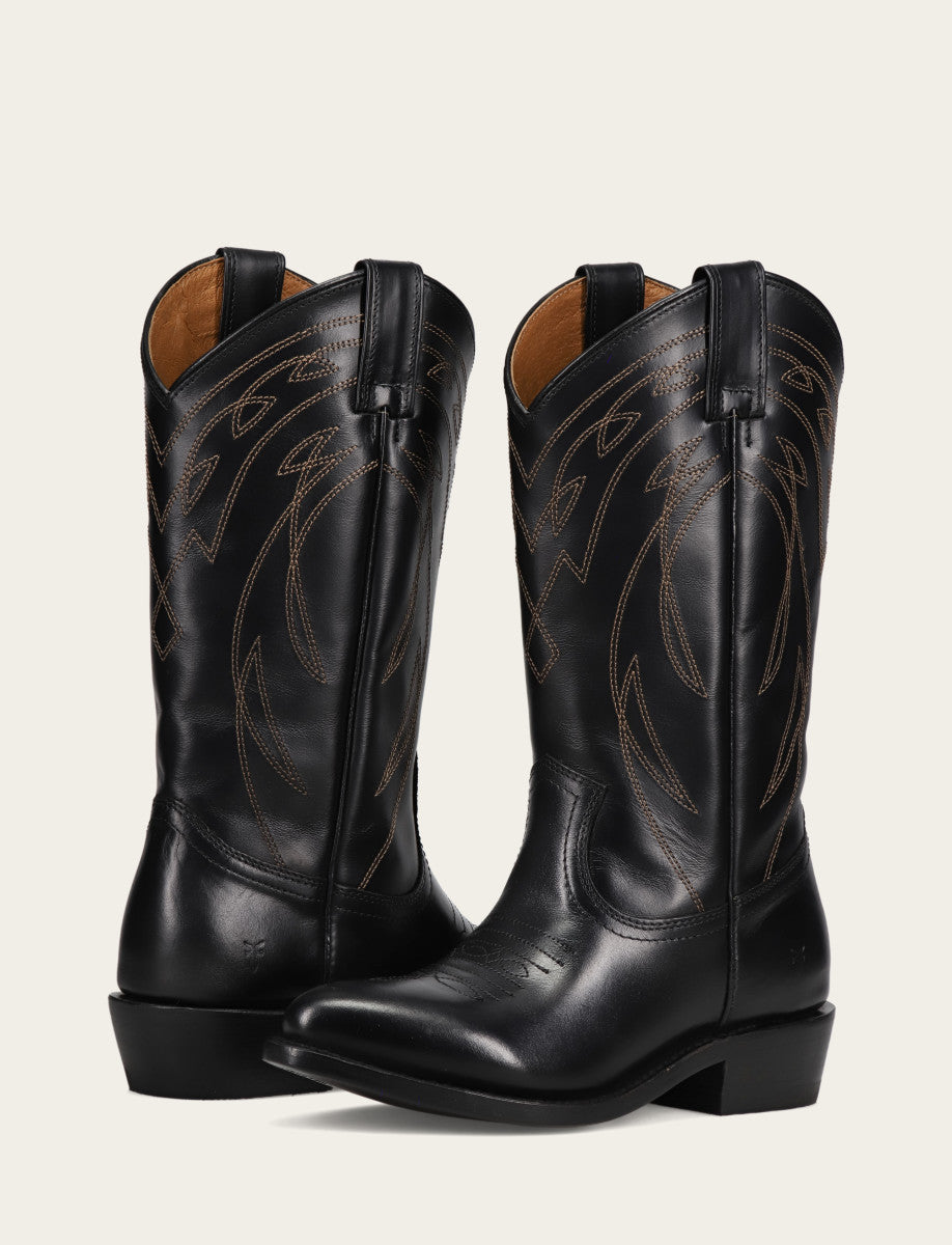Women's Black Billy Pull On Deco Stitch Boots Frye Outlet