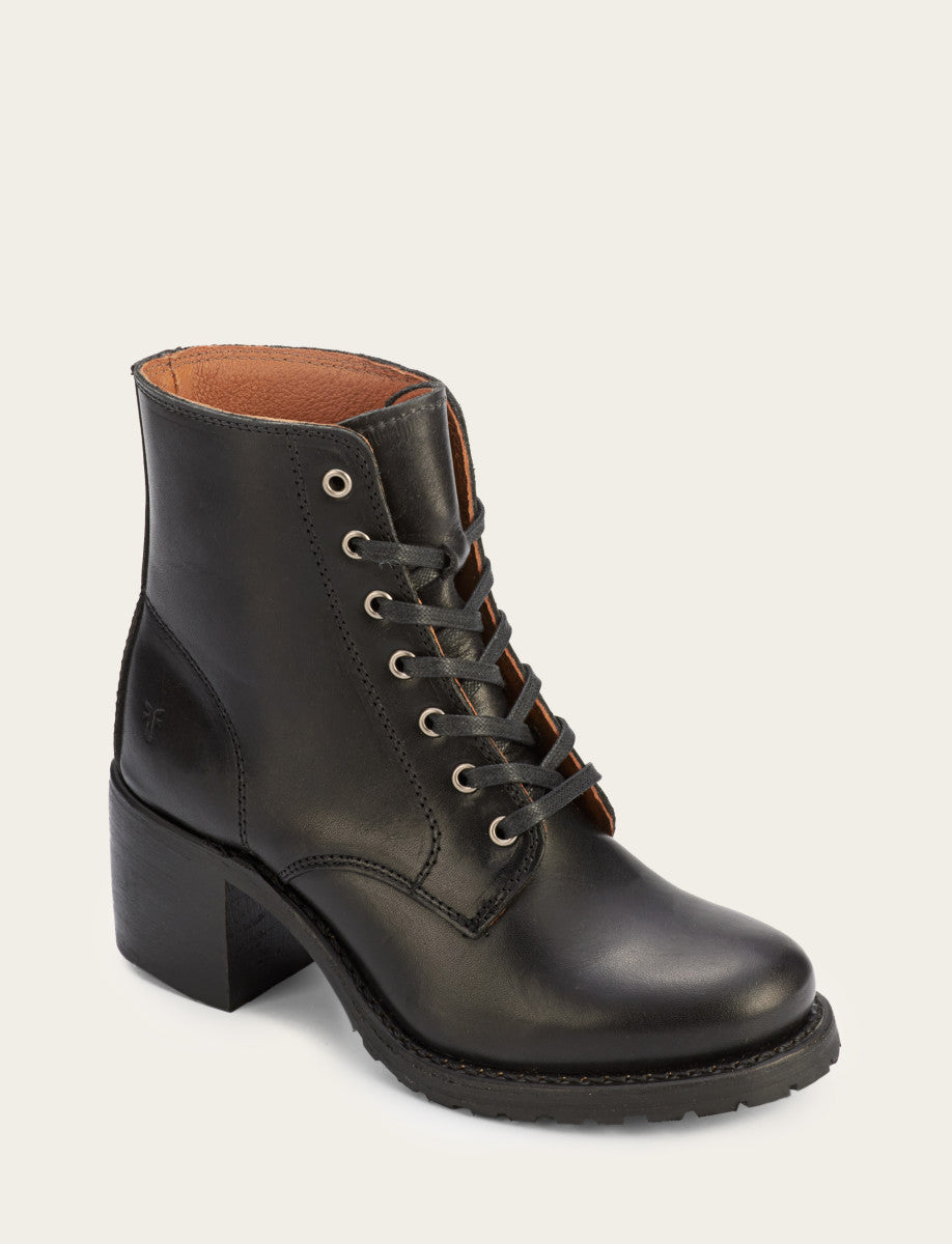 Women's Black Sabrina 6G Lace Up Boots Frye Online