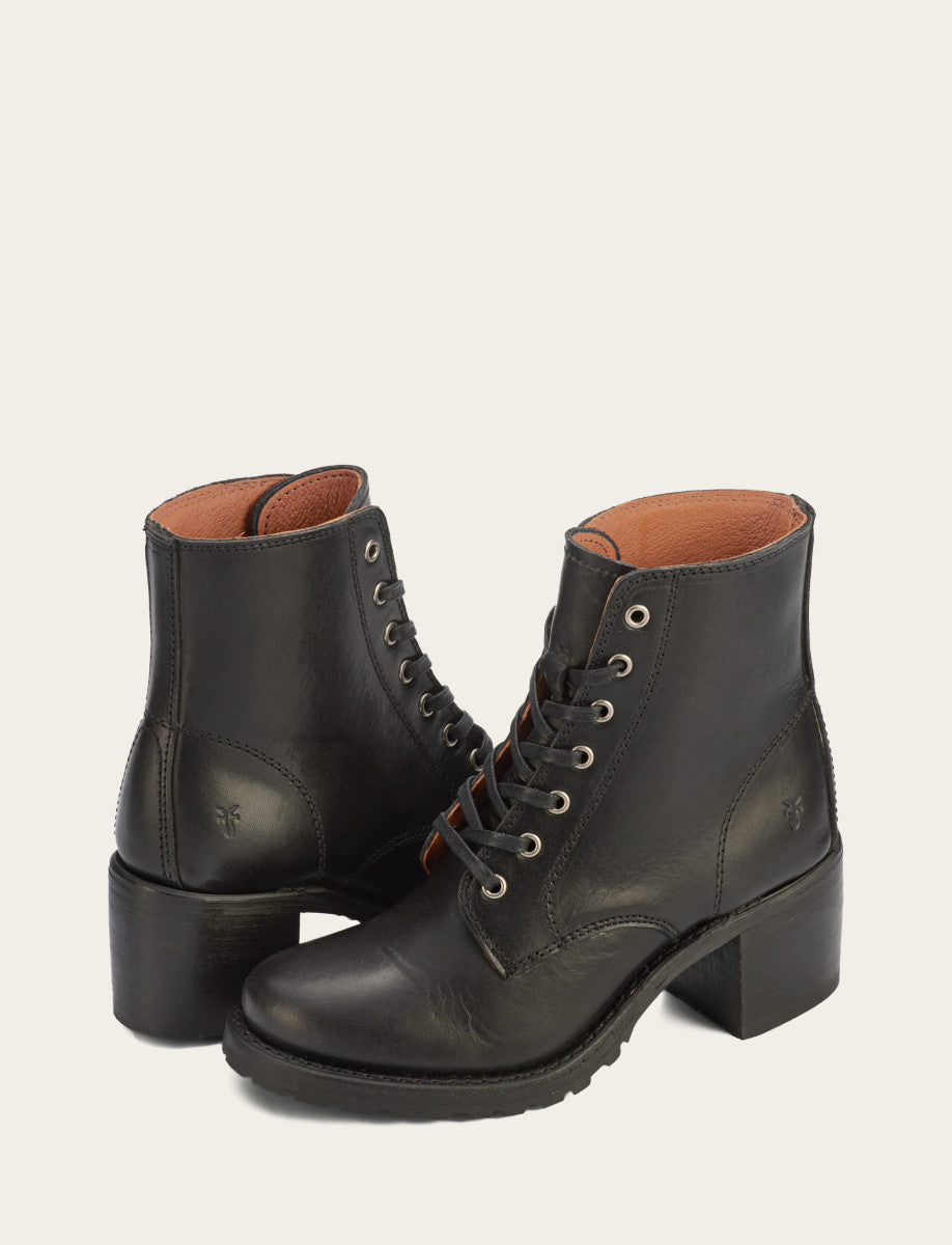 Women's Black Sabrina 6G Lace Up Boots Frye Online