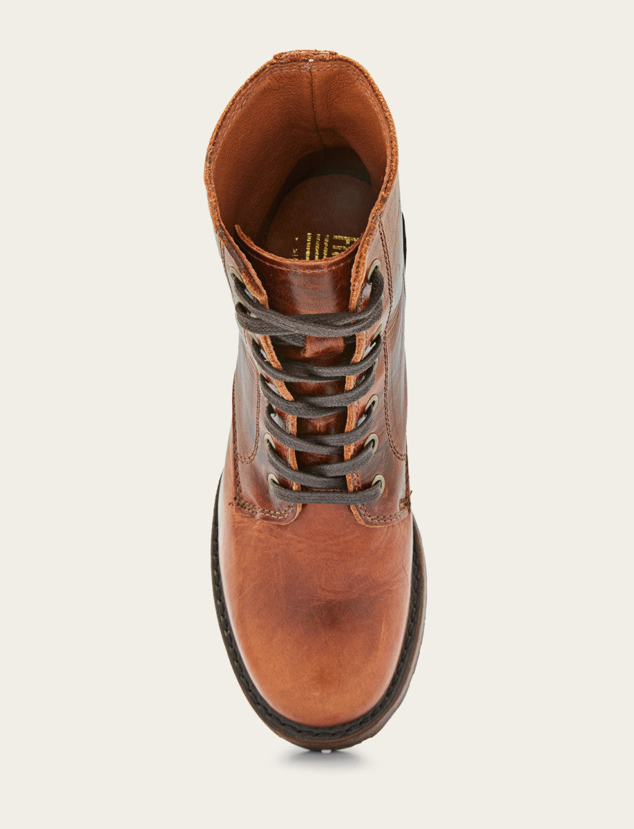 Women's Cognac Sabrina 6G Lace Up Boots Frye For Sale