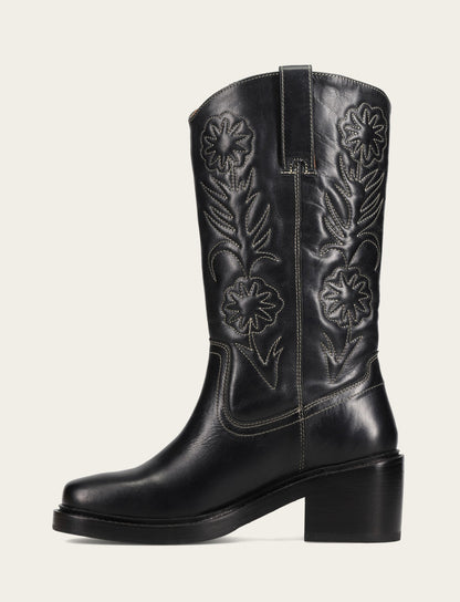 Women's Black Kate Deco Stitch Boot Frye Outlet