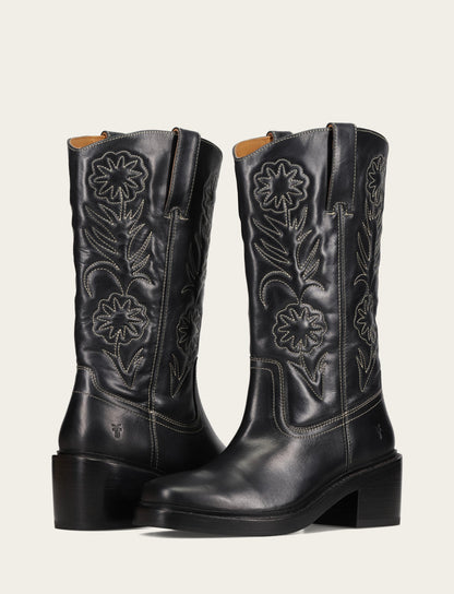 Women's Black Kate Deco Stitch Boot Frye Outlet