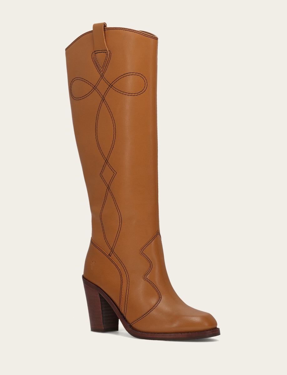 Women’s Caramel Corinne Deco Stitch Tall Boots Frye Near me
