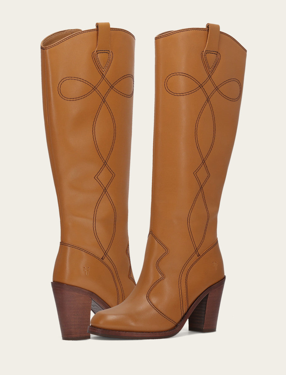 Women’s Caramel Corinne Deco Stitch Tall Boots Frye Near me