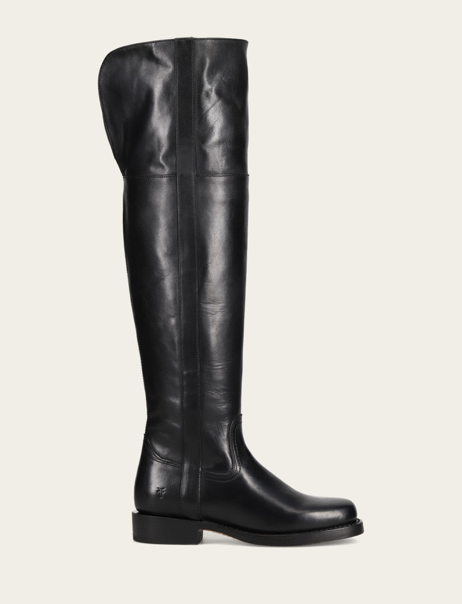 Women's Black Campus Low Heel Over The Knee Boot Frye Online